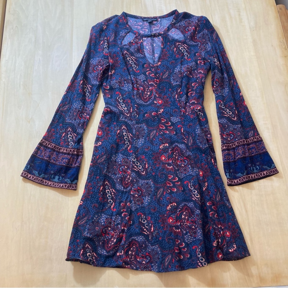 American Eagle Boho Style Long Sleeve Dress